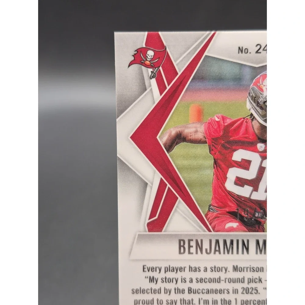 2025 Panini Phoenix Benjamin Morrison #247 Rookie Ash Mojo /25 (RC) Buccaneers